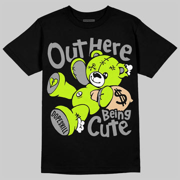 Max 95 Big Bubble Neon Yellow DopeSkill T-Shirt Out Here Being Cute Graphic Streetwear - black