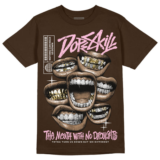 Jordan 11 Retro Neapolitan DopeSkill Velvet Brown T-Shirt The Mouth With No Droughts Graphic Streetwear