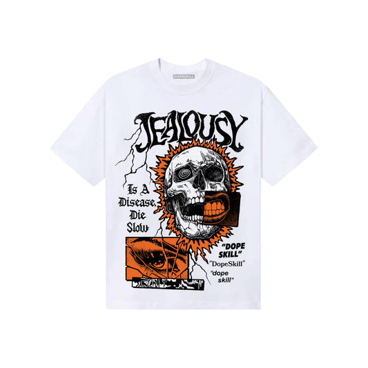 Orange, Black and White Sneakers DopeSkill T-Shirt Jealousy Graphic Streetwear - White
