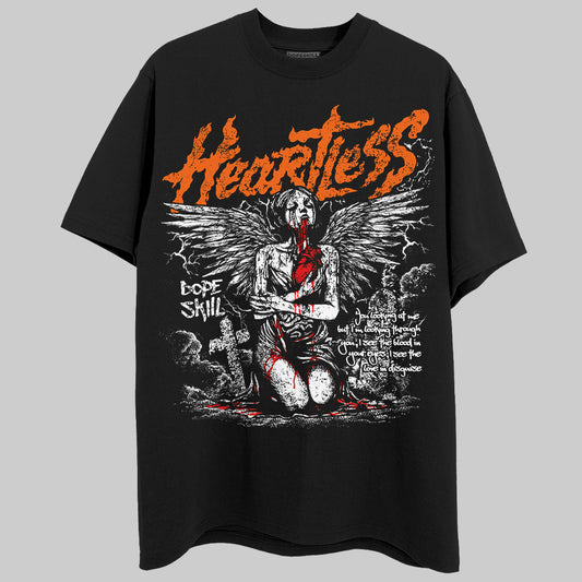 Orange, Black & White Sneakers DopeSkill T-Shirt Heartless Graphic Streetwear  - black