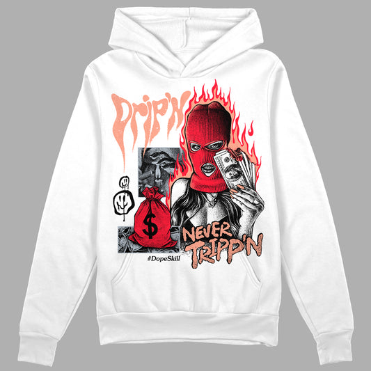 DJ Khaled x Jordan 5 Retro ‘Crimson Bliss’ DopeSkill Hoodie Sweatshirt Drip'n Never Tripp'n Graphic Streetwear - White