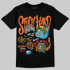 Orange, Black and White Sneakers DopeSkill T-Shirt Study Hard Graphic Streetwear - black