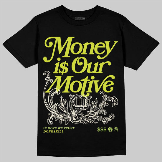 Air Max 90 x Patta Cyber and Particle Grey DopeSkill T-Shirt Money Is Our Motive Typo Graphic Streetwear - Black