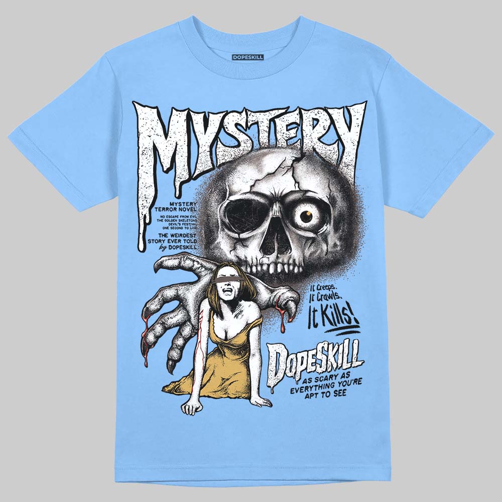 Adidas Handball Spezial ‘Light Blue’ DopeSkill T-Shirt Mystery Ghostly Grasp Graphic Streetwear - Carolina Blue