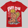 Jordan 14 Retro Ferrari (2025) DopeSkill T-Shirt False Love Graphic Streetwear - Red