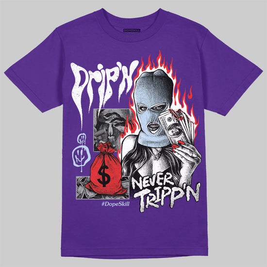 Jordan 5 OG “Grape” DopeSkill T-Shirt Drip'n Never Tripp'n Graphic Streetwear - Purple