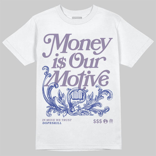 Jordan 1 Retro Low OG Zion Williamson Voodoo Alternate DopeSkill T-Shirt Money Is Our Motive Typo Graphic Streetwear - White 