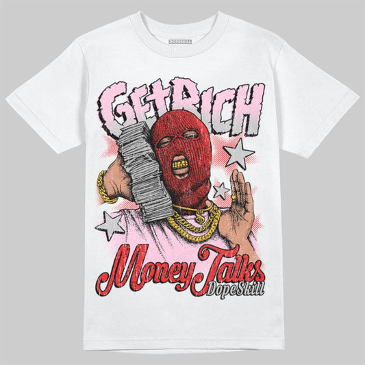 Awake NY x Air Jordan 5 Arctic Pink DopeSkill T-Shirt Get Rich Graphic Streetwear - White