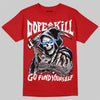 Jordan 11 Cherry DopeSkill T-Shirt Go Fund Your Self Graphic Streetwear - red
