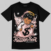 Lanvin Leather Curb Glitter Pale Pink DopeSkill T-Shirt Heaven Sent Graphic Streetwear  - Black