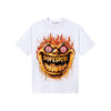 Orange, Black and White Sneakers DopeSkill T-Shirt Hellfire Graphic Streetwear - White