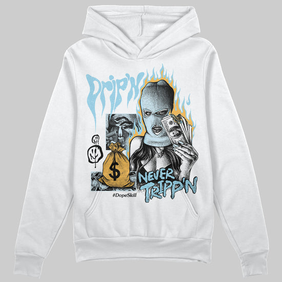 Vans Knu Stack Vintage Satin Dream Blue DopeSkill Hoodie Sweatshirt Drip'n Never Tripp'n Graphic Streetwear - White