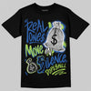 Air Griffey Max 1 Varsity Royal and Volt DopeSkill T-Shirt Real Ones Move In Silence Graphic Streetwear - black