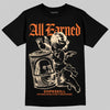 Orange, Black and White Sneakers DopeSkill T-Shirt All Earned Graphic Streetwear - Black
