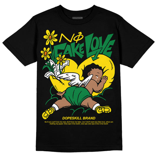 Dunk Low Reverse Brazil DopeSkill T-Shirt No Fake Love Graphic Streetwear - Black