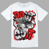 Jordan 4 Retro Red Cement DopeSkill T-Shirt Don't Quit Graphic Streetwear - White