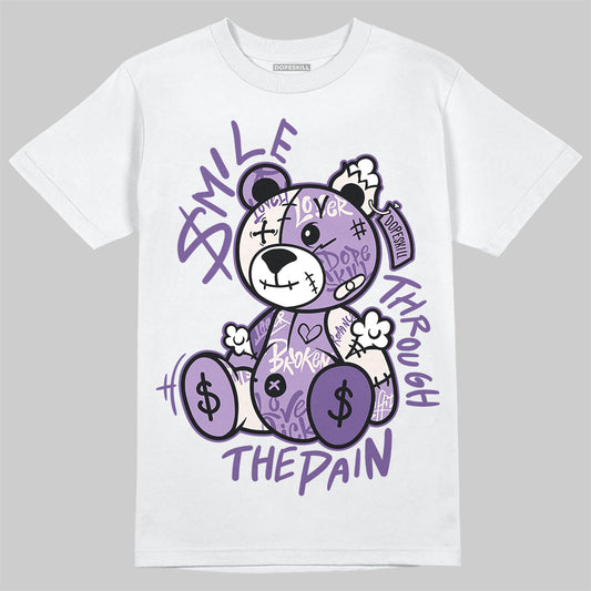 Jordan 10 WMNS “Hydrangeas” DopeSkill T-Shirt Smile Through The Pain Graphic Streetwear - White 