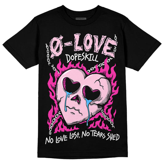 Pink Sneakers DopeSkill T-Shirt Crying Heart Graphic Streetwear - Black