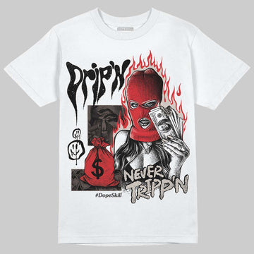 Adidas Samba OG White Black Clear Granite DopeSkill T-Shirt Drip'n Never Tripp'n Graphic Streetwear - White