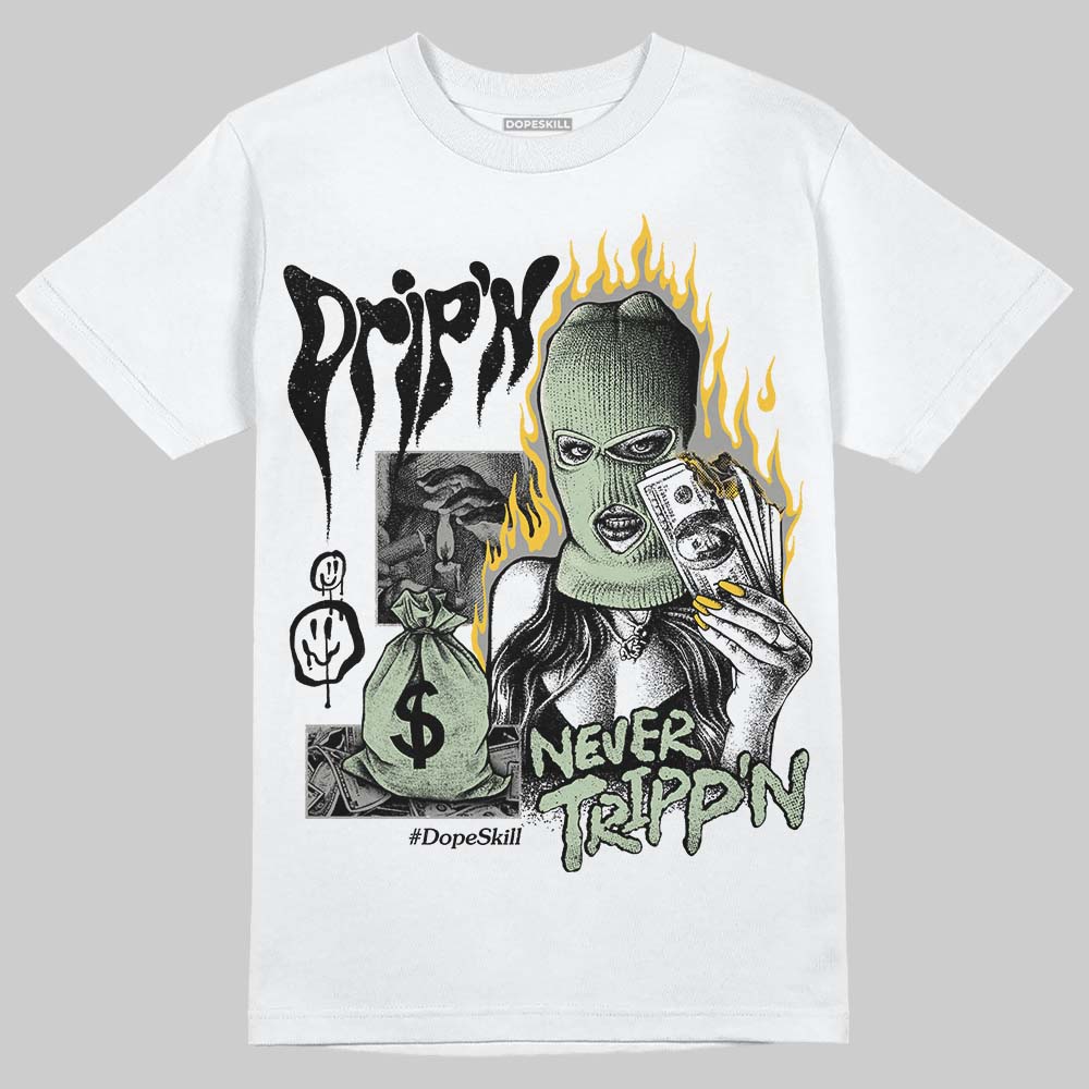 Jordan 4 WMNS “Seafoam” (2025) DopeSkill T-Shirt Drip'n Never Tripp'n Graphic Streetwear - White