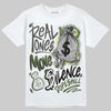 New Balance 1890 Faded Black Utility Green DopeSkill T-Shirt Real Ones Move In Silence Graphic Streetwear - White