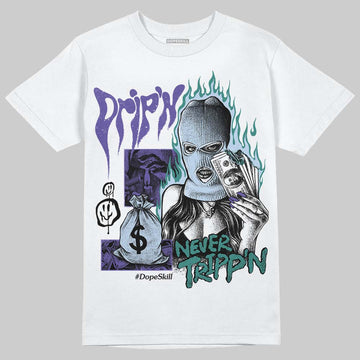 Jordan 5 OG “Grape” DopeSkill T-Shirt Drip'n Never Tripp'n Graphic Streetwear - White