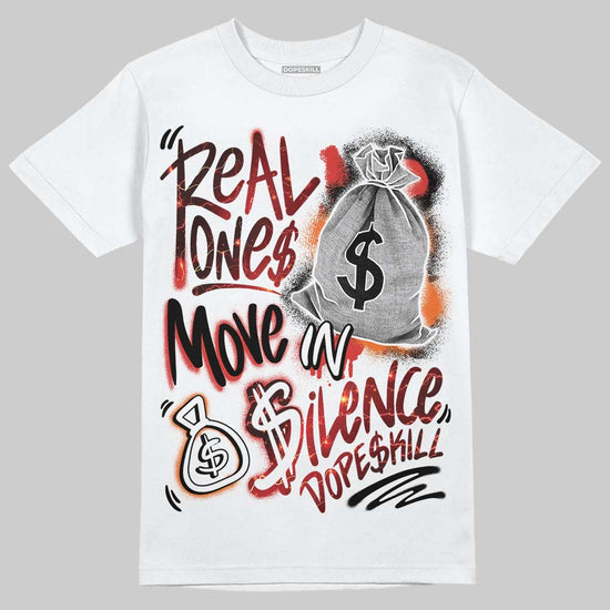 Air Foamposite One Stranger Things DopeSkill T-Shirt Real Ones Move In Silence Graphic Streetwear - White