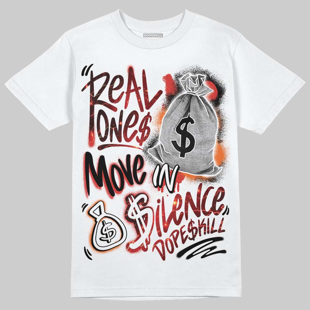 Air Foamposite One Stranger Things DopeSkill T-Shirt Real Ones Move In Silence Graphic Streetwear - White