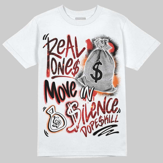 Air Foamposite One Stranger Things DopeSkill T-Shirt Real Ones Move In Silence Graphic Streetwear - White