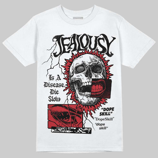 Jordan 1 Low OG "Chicago" DopeSkill T-Shirt Jealousy Graphic Streetwear - White 