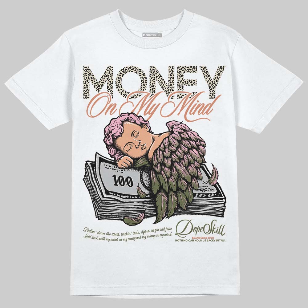 SB Dunk Low Pro x Arts-Rec Skateshop Rust Pink and Rough Green DopeSkill T-Shirt MOMM Graphic Streetwear - White