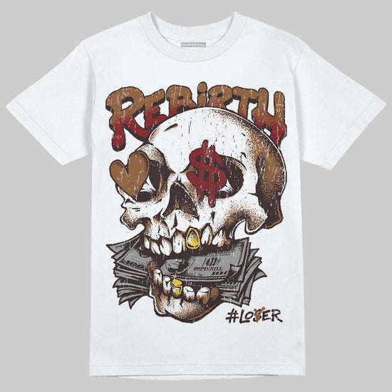Jordan 1 High OG Love Letter DopeSkill T-Shirt Rebirth Graphic Streetwear  White 