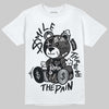 Jordan 11 TD Cleats "Patent Black" DopeSkill T-Shirt Smile Through The Pain Graphic Streetwear - White
