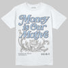 New Balance Abzorb 2000 “Silver/Blue” DopeSkill T-Shirt Money Is Our Motive Typo Graphic Streetwear - White