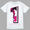 Jordan 1 Low GS “Fierce Pink” Dopeskill T-Shirt No.1 Graphic Streetwear - White