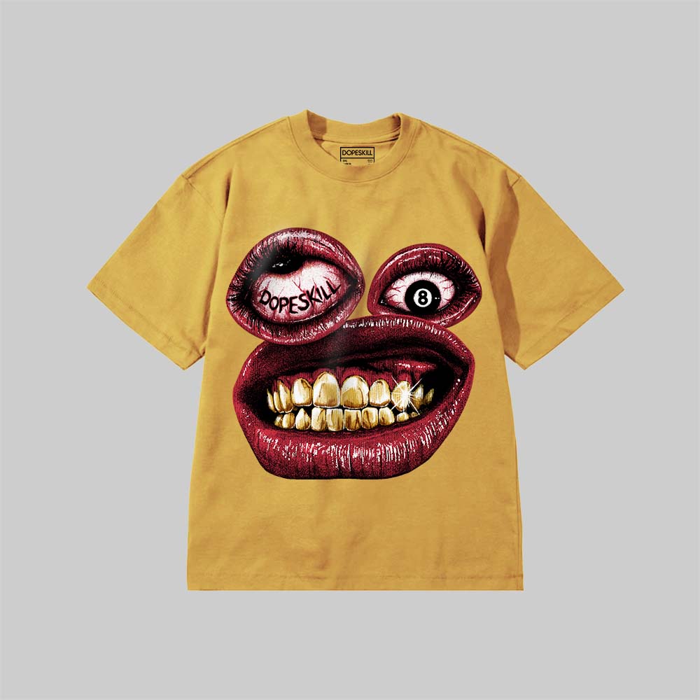 SMILE'S A LIE DopeSkill Premium T-shirt Streetwear - Mustard