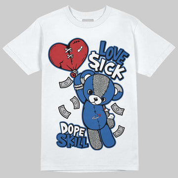 Jordan 3 "True Blue" DopeSkill T-Shirt Love Sick Graphic Streetwear - White