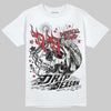 Jordan 4 “Flight Club” DopeSkill T-Shirt Drip Season Graphic Streetwear - White