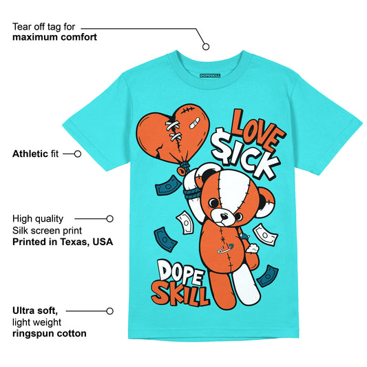 Dunk Dolphins DopeSkill Tahiti Blue T-shirt Love Sick Graphic