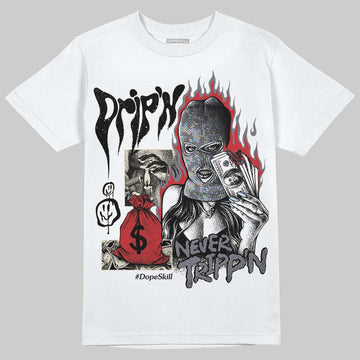 Jordan 11 Low CNY “Year of the Snake” DopeSkill T-Shirt Drip'n Never Tripp'n Graphic Streetwear - WHite