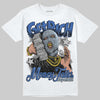 Awake NY x Jordan 5 Retro 'Black Racer Blue' DopeSkill T-Shirt Get Rich Graphic Streetwear - White