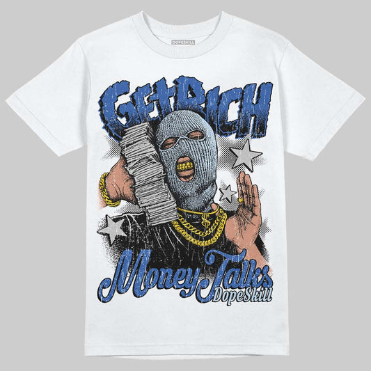 Awake NY x Jordan 5 Retro 'Black Racer Blue' DopeSkill T-Shirt Get Rich Graphic Streetwear - White