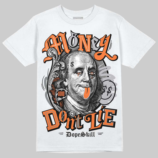 Asics Gel Kayano 14 'Silver Piquant Orange' DopeSkill T-Shirt Money Don't Lie Graphic Streetwear - White