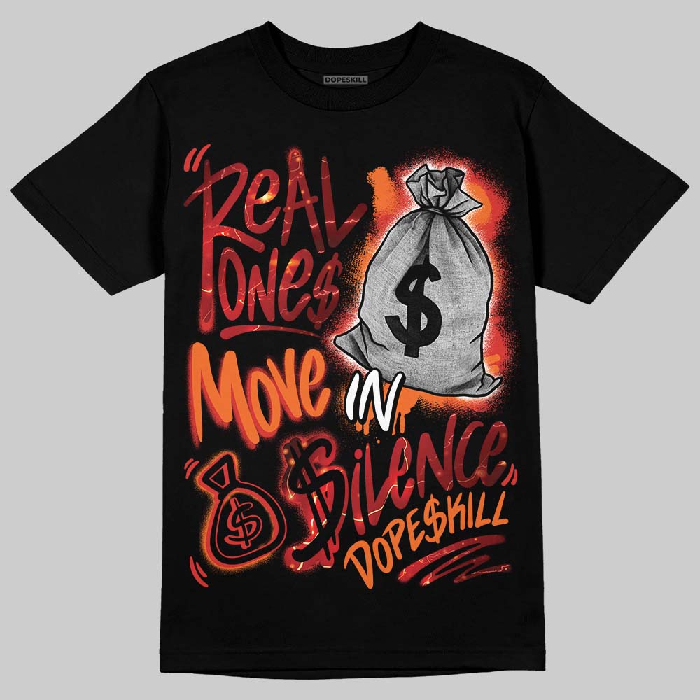 Air Foamposite One Stranger Things DopeSkill T-Shirt Real Ones Move In Silence Graphic Streetwear - black