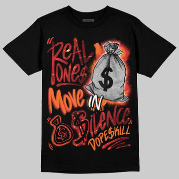 Air Foamposite One Stranger Things DopeSkill T-Shirt Real Ones Move In Silence Graphic Streetwear - black