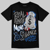 Jordan 3 "True Blue" DopeSkill T-Shirt Real Ones Move In Silence Graphic Streetwear - Black