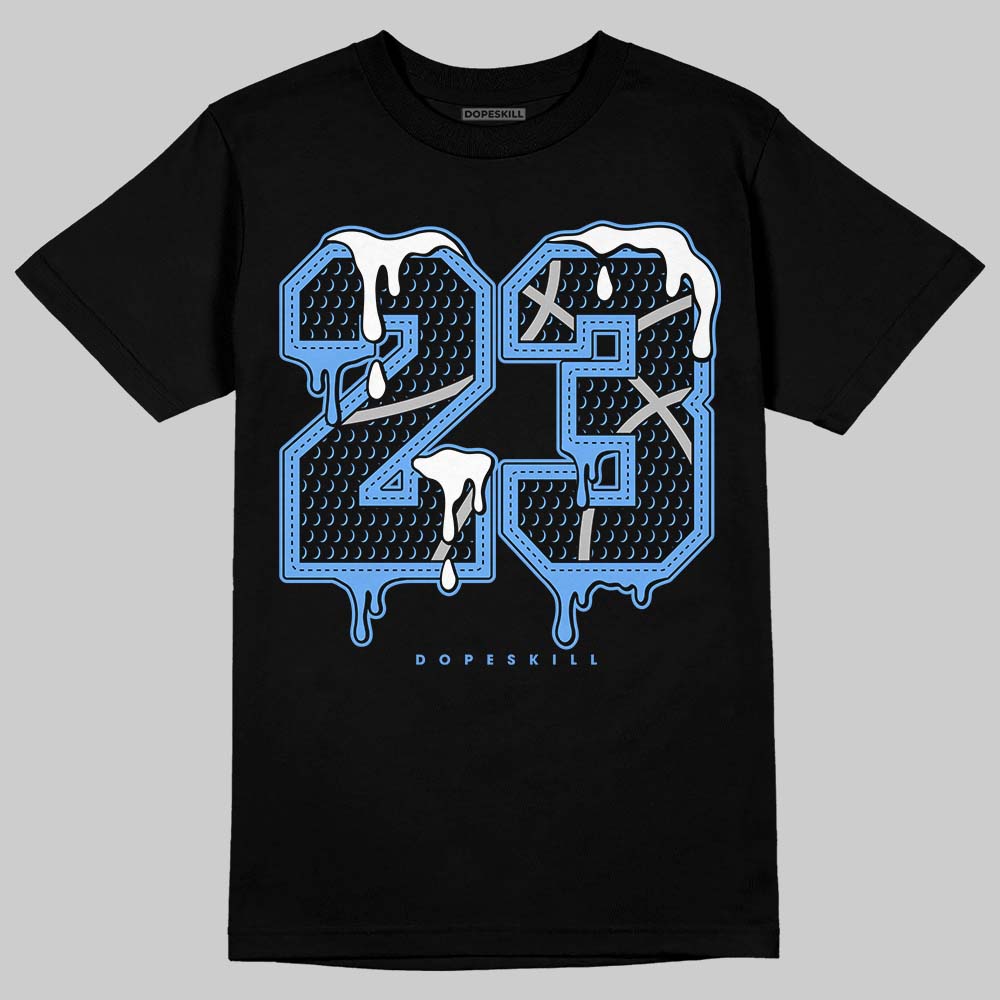 Jordan 5 Black University Blue DopeSkill T-Shirt No.23 Graphic Streetwear - Black