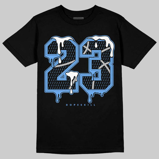 Jordan 5 Black University Blue DopeSkill T-Shirt No.23 Graphic Streetwear - Black