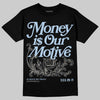 New Balance Abzorb 2000 “Silver/Blue” DopeSkill T-Shirt Money Is Our Motive Typo Graphic Streetwear - Black
