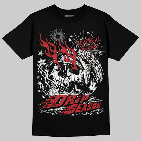 Jordan 4 “Flight Club” DopeSkill T-Shirt Drip Season Graphic Streetwear - Black